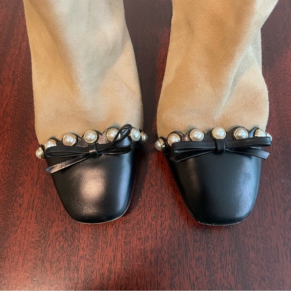 Kate Spade Orton Suede Pearl Coquette Ankle Boot - Picture 3 of 11